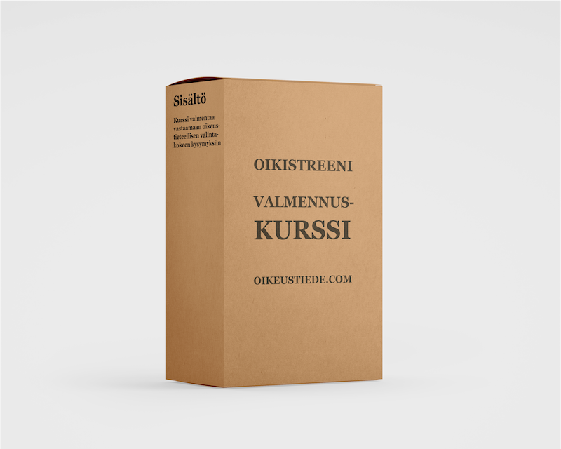 Oikeustiede valmennuskurssi - Oikistreeni